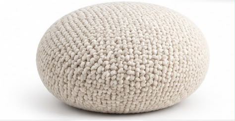 Pouf Galet en Laine