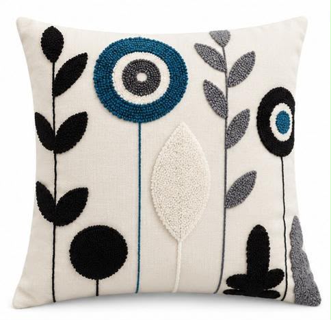 Coussin Brodé Floral