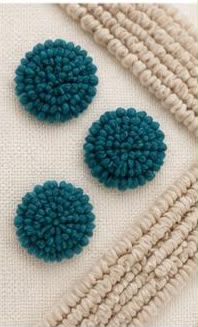 Coussin Brodé Géométrique