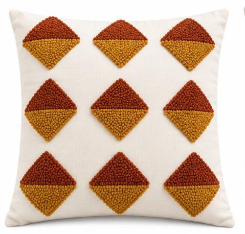 Coussin Brodé Losanges