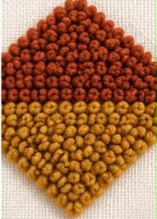 Coussin Brodé Losanges