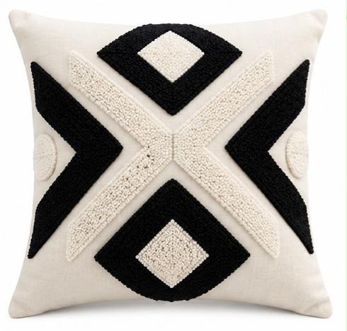 Coussin Brodé Graphique