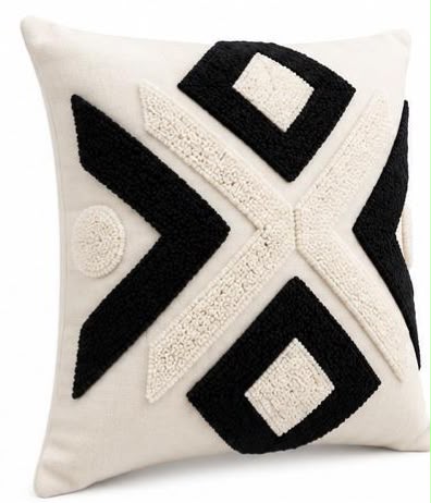 Coussin Brodé Graphique