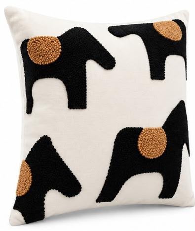 Coussin Brodé Chevaux