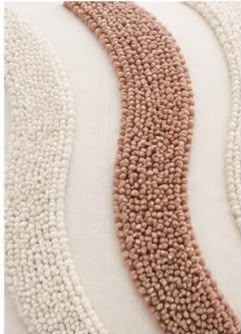 Coussin Brodé Ondulation