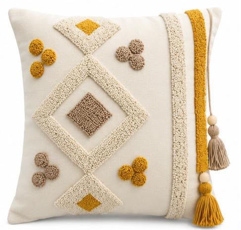 Coussin Brodé Sienna