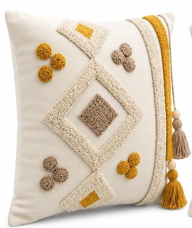 Coussin Brodé Sienna