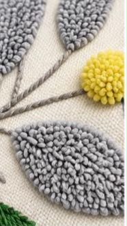 Coussin Brodé Mimosa