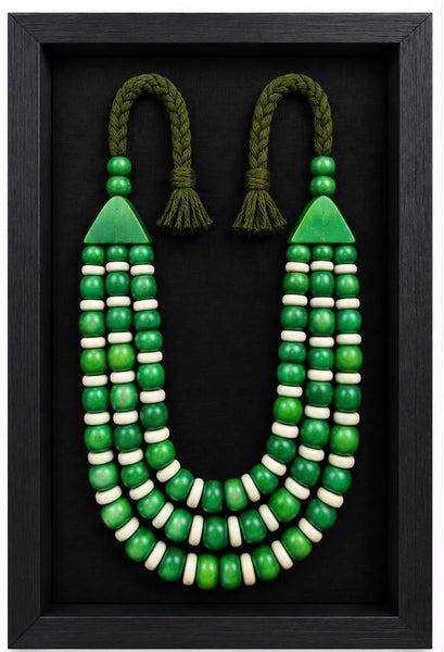 Tableau Collier Tribal Vert