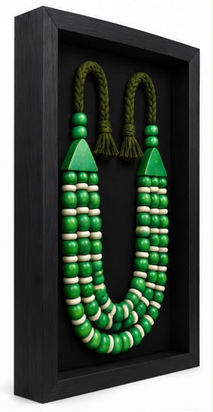 Tableau Collier Tribal Vert