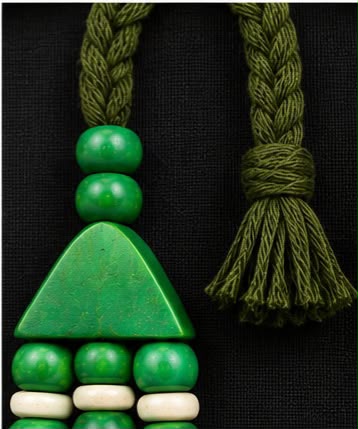 Tableau Collier Tribal Vert