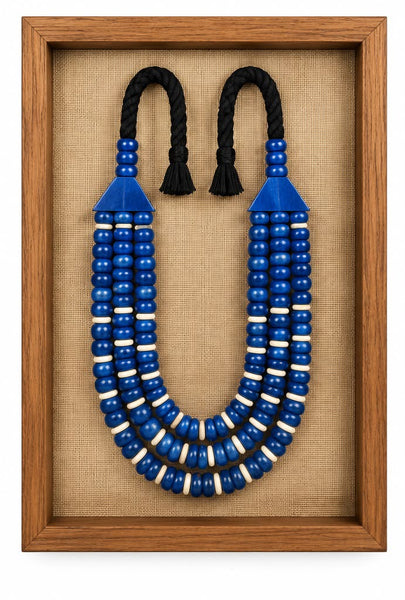 Tableau Collier Tribal Bleu
