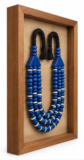 Tableau Collier Tribal Bleu