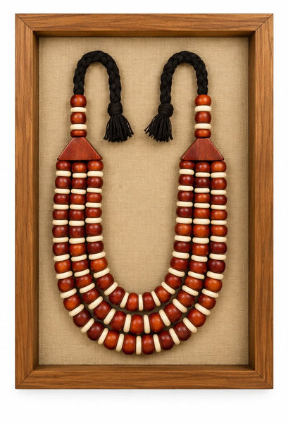 Tableau Collier Tribal Terracotta