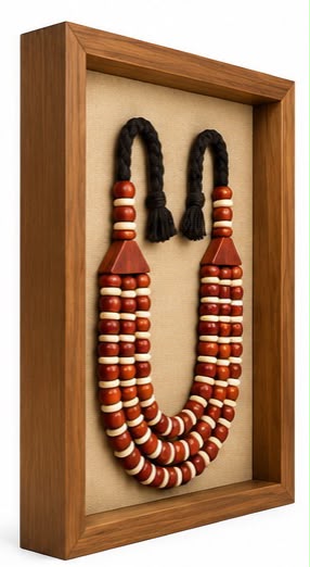 Tableau Collier Tribal Terracotta