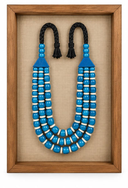 Tableau Collier Tribal Azur
