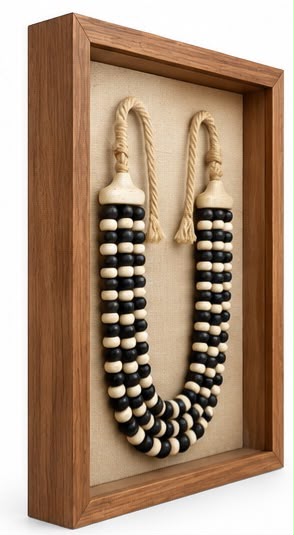 Tableau Collier Tribal Ébène
