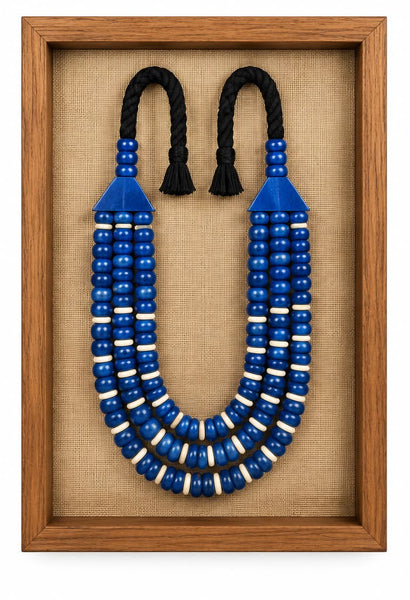 Tableau Collier Tribal Bleu