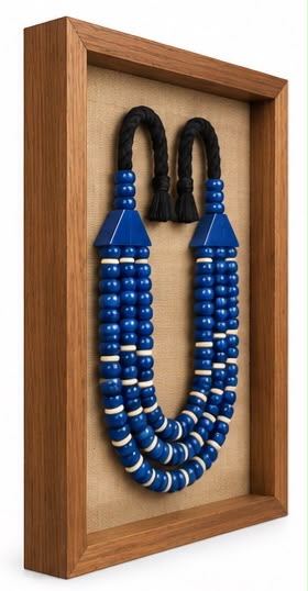 Tableau Collier Tribal Bleu