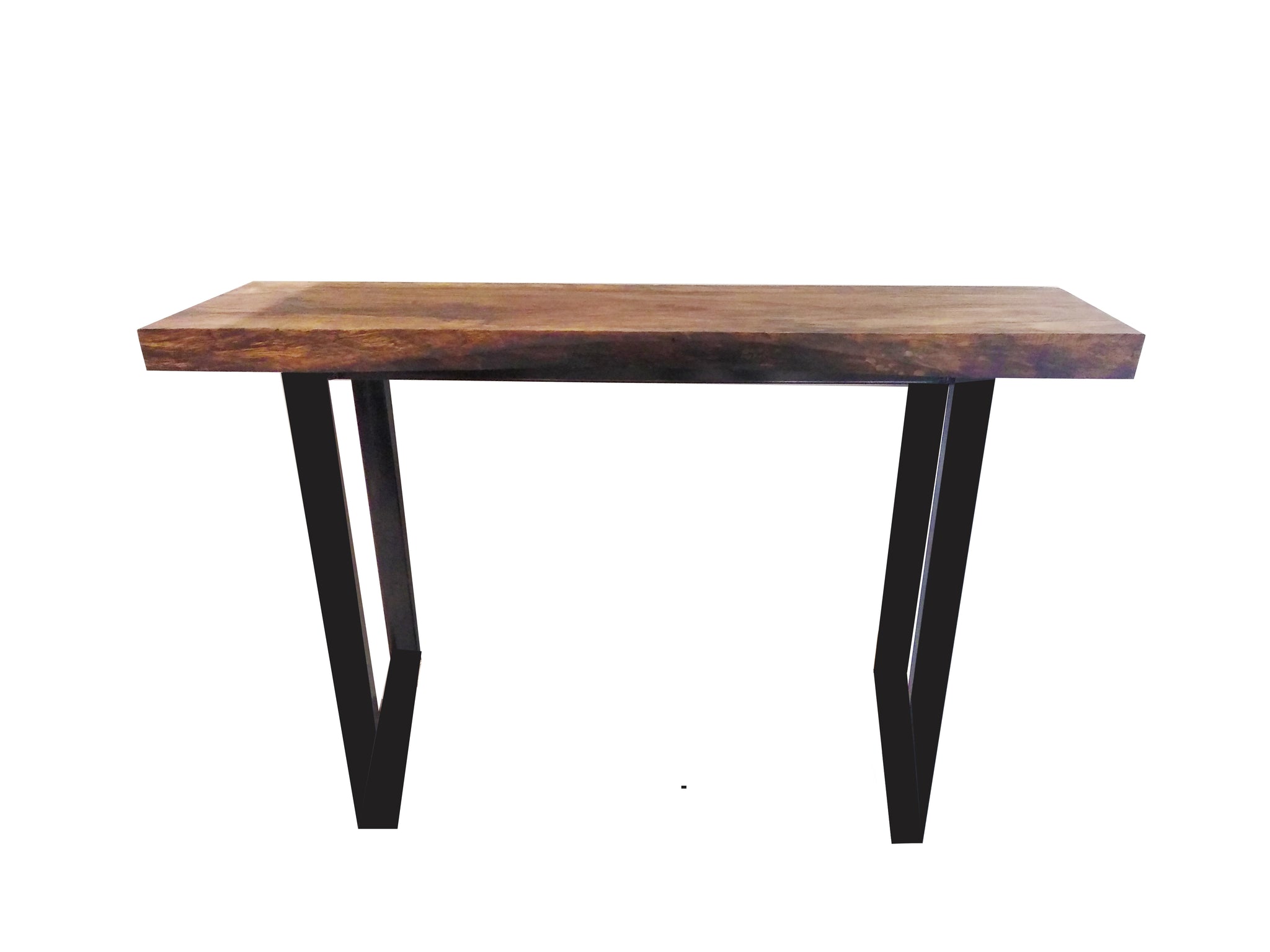Console en Bois Pied Métal Noir