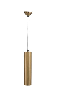 Lampe Suspendue Cylindrique Metal Or Medium