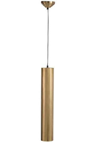 Lampe Suspendue Cylindrique Metal Or Large