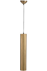 Lampe Suspendue Cylindrique Metal Or Large