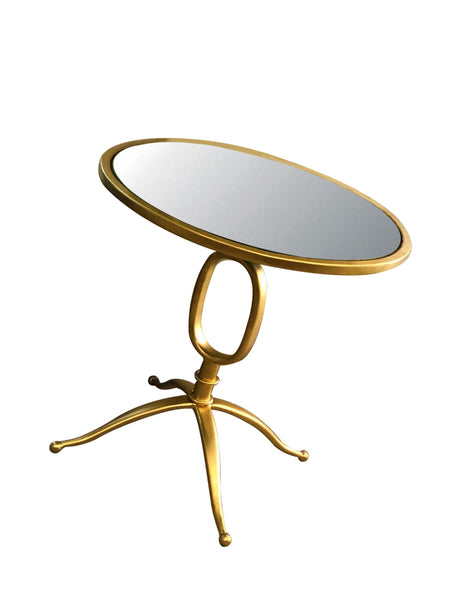 Table  Café KECH Métal GOLD avec Miroir Petite