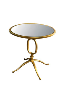 Table  Café KECH Métal GOLD avec Miroir Petite