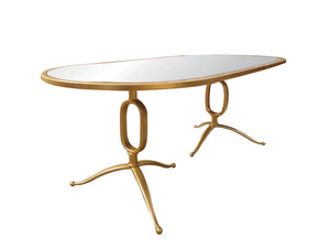 Table Basse KECH Métal GOLD avec Miroir