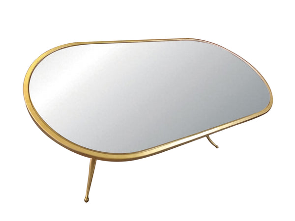 Table Basse KECH Métal GOLD avec Miroir