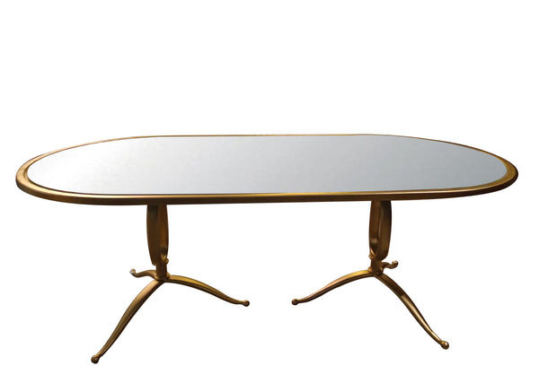 Table Basse KECH Métal GOLD avec Miroir