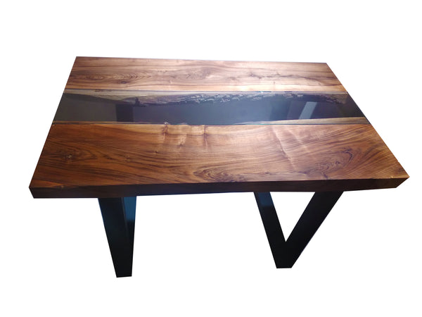 Table  Bois Verre centrale