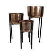 Set 3 pots For couleur Bronze